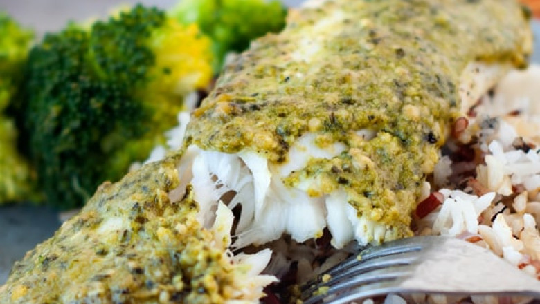 Oven Baked Pesto Tilapia
