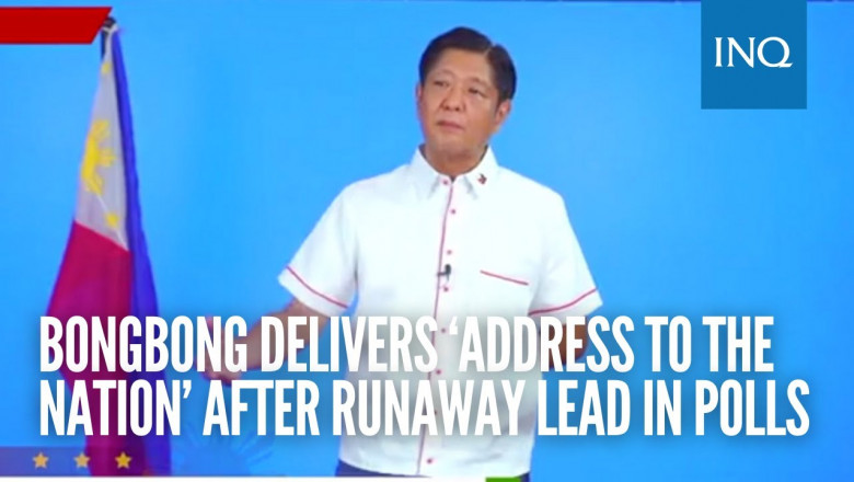 'My gratitude can't wait': Bongbong Marcos delivers 'address to the nation' following poll victory.
